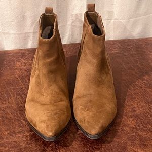 Marc Fisher MISSER brown suede ankle boots